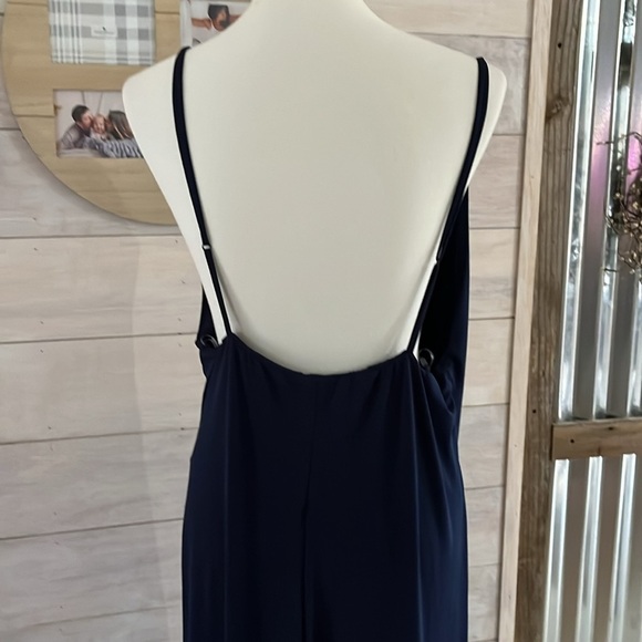 NWT Fashion Nova Navy Stretch Long Dress 2X - Picture 4 of 5